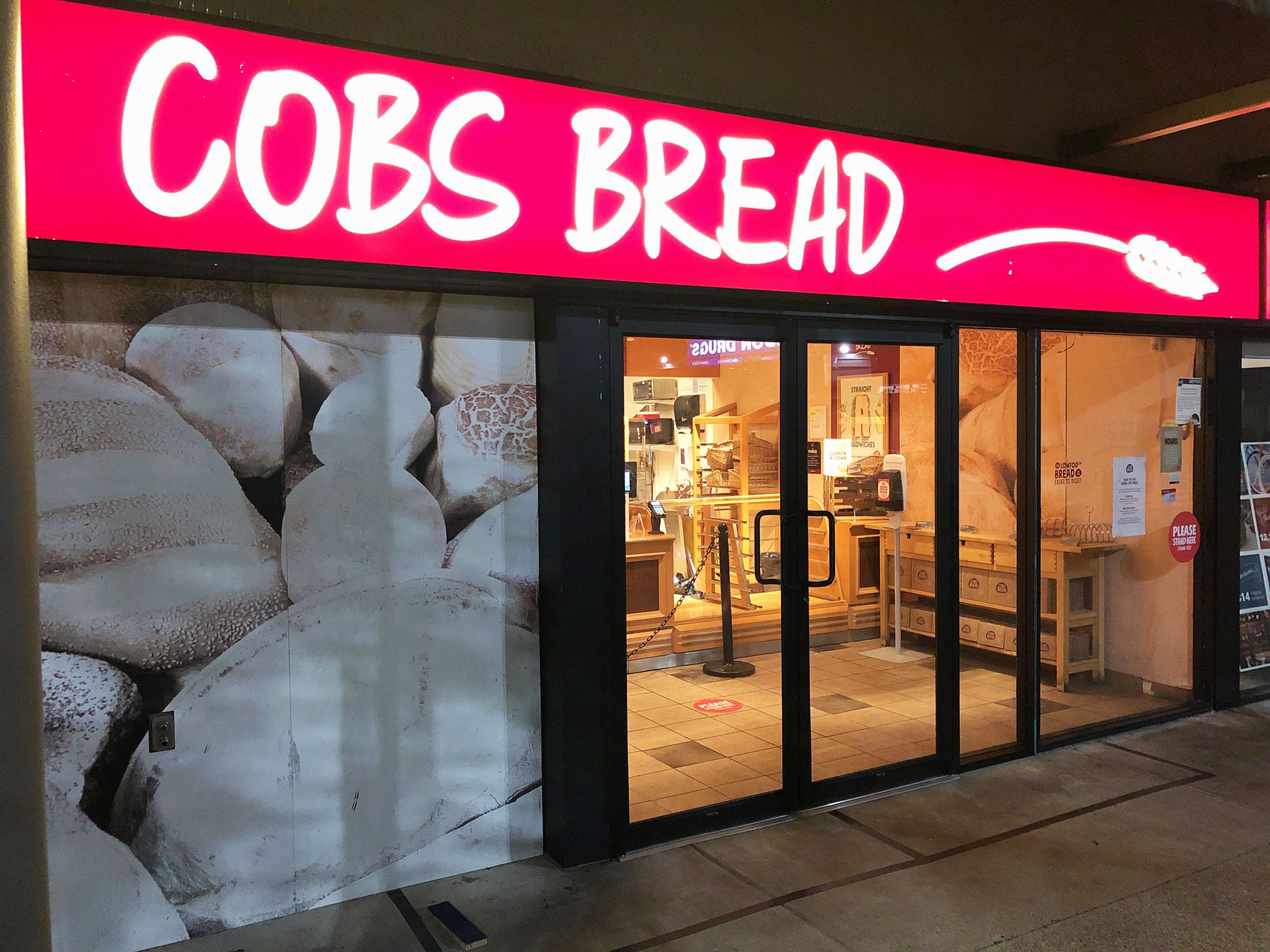 cobs bread commercial glass
